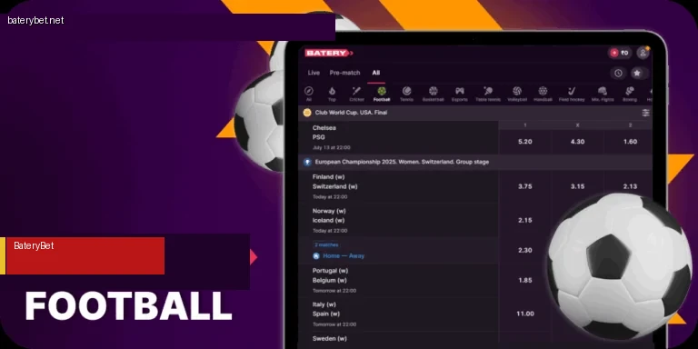 Football betting India at BateryBet